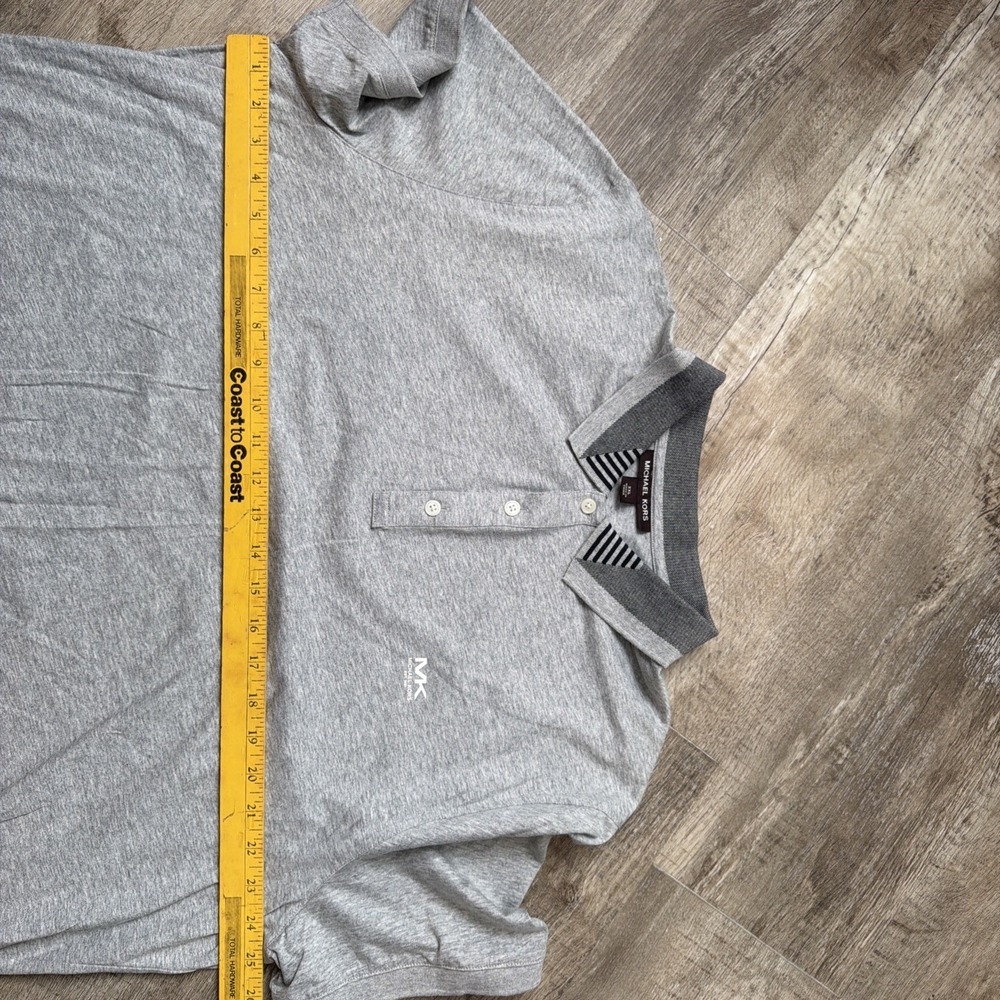 NEW MICHAEL KORS mens polo SIZE XXL heather GRAY NWT soft - Picture 9 of 11